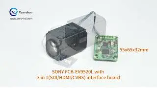 SONY Auto focus camera FCB-EV9520L with interface board