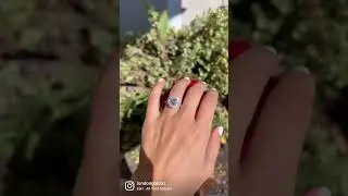Unique Halo Diamond Engagement Ring #jewelry #diamondjewelry