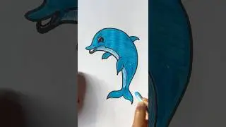 Dolphin drawing step by step | #viral #drawing #art