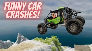 Funny car crashes! BeamNG.drive #83  @luckyonetwo