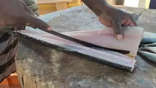 Vanjaram Fish Boneless Cutting Skills | King Fish Cutting | in Fish Market | Cutting Types