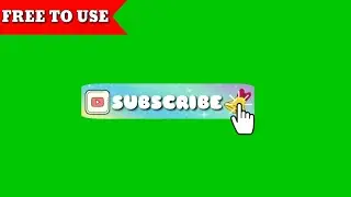 Cute Subscribe Button Animation | Green Screen | Free to use // By Ronie Rose //