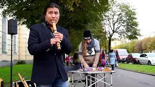 Флейта кена. Индеец на фестивале 