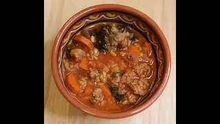 Italian Turkey Sausage, Barley and Kale soup