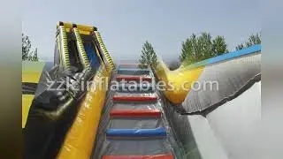 Giant Size Outdoor Playground  Inflatable Adult Water Slides For Sale