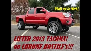 😲 LIFTED 2013 Toyota Tacoma SR5 on 20x12 chrome HOSTILE Sprockets!!