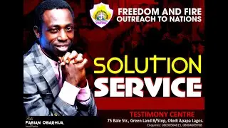 SOLUTION SERVICE with Pst. Fabian Obarhua | Sun. 28 Dec., 2025