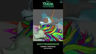 RAYA AND THE LAST DRAGON | SHOT PROGRESSION | TRENT CORREY @trentanimation #shorts #raya #youtube
