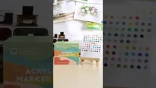 Color Swatching & Unboxing of New Arrtx 90B Landscape Color Acrylic Markers #arrtx #shorts
