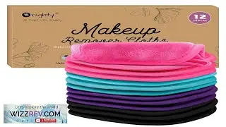Orighty Makeup Remover Cloths 12 Pack Makeup Removal Face Cleansing Cloth Reusable