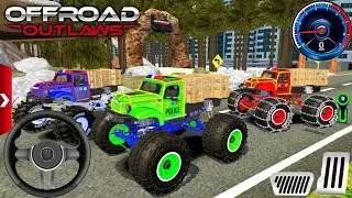 Juegos De Carros-Mega Monstruo Polic&iacute;a Cami&oacute;n De Carga-Offroad Outlaws FHD Multiplayer Gameplay.