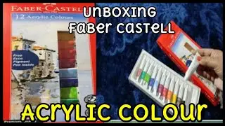 Unboxing The Faber_Castell/Unboxing Acrylic Color /Acrylic Colours Review//Krishna's Painting