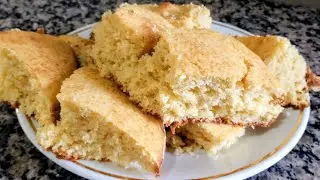 Bolo simples de fubá com coco 🥥