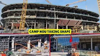 Camp Nou Construction Update | Fa&ccedil;ade Lamellas, Glass Installation & Structural Progress