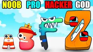 NOOB vs PRO vs HACKER vs GOD Merge ABC Lore Letter Run