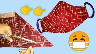 mask cutting and stiching / mask banane ka tarika / very easy mask / new pattern mask #facemask