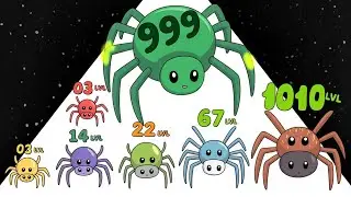 Spider Evolution Runner - Level Up Last Spider Max Level Gameplay Insect - Evolution Run New Update
