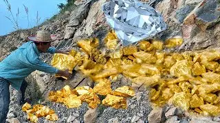 Amazing gold-mining gold under stone - how to find gold under rocks