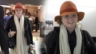 Lily Cole Arrives At LAX Sans Makeup