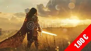 Sunset Golden Field Warrior | HD Stock Footage