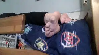 My Smelly Boy Feet in bed
