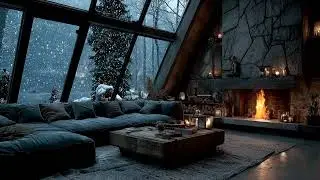 Cozy Fireplace &  Wind Sounds  Warm Room Ambience for Deep Sleep, Relax & Study