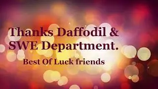 4 years journey of 15th batch Department of Software Engineering