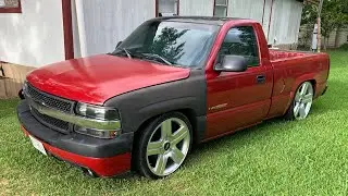 HD FRONT END CONVERSION , CENTER CONSOLE SWAP & VINYL PAINTED INTERIOR !!!!