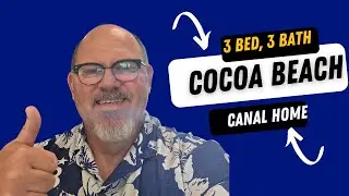 3 bed, 3 full bath canal home in Cocoa Beach