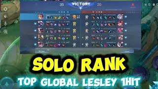 LESLEY NEW BEST BUILD  GAMEPLAY LESLEY SOLO RANK EMBLEM LESLEY ( LEGEND) - mobile legends ☠️☠️☠️😱😱