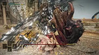 Blackflame Zealot zaps Morgott the Omen King (no damage, solo) feat thunderbolt