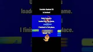 Fortnite ZB Ranked is broken.