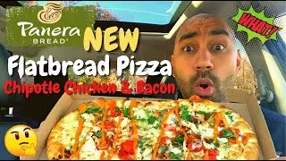 Panera NEW Flatbread Pizza!! 🤯🍕🍞 Chipotle Chicken and Bacon - Food Review