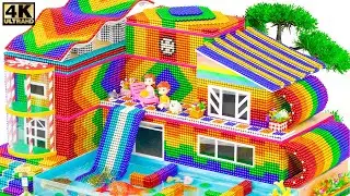 DIY - How To Build Google Office Has Rainbow Curved Roof For Hamster From Magnetic Balls