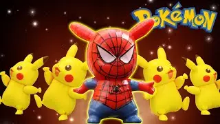 ⚡️ Pokemon Pikachu And Spider-Man Fight in the International Arena Stop Motion⚡️#pikachu