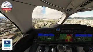 @Dalton-Flightsimclips | RCSS Taipeh-Sonshan Airport, city approach ILS RWY 28 ⛩ , Honda Jet HA-420