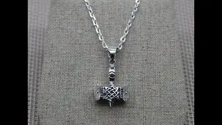 Viking Pendant, Silver Pendant, Thor's Hammer Pendant, Viking Necklace