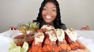 LOBSTER TAILS SEAFOOD BOIL MUKBANG 먹방 | EATING SHOW