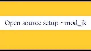 How to setup mod_jk and tomcat