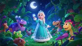 🌙❄️ Elsa&rsquo;s Night in the Jungle | Frozen Jungle Adventure Song for Kids 🦜🐒✨