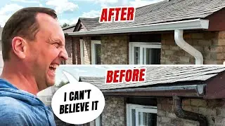 Homeowner Gets FREE Gutter Upgrade! You Won&rsquo;t Believe His Reaction!