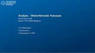 3 Funktionenr&auml;ume