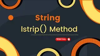 (RK) lstrip() string method in python