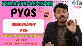PSM Rapid Revision | PYQs for NEET PG & FMGE 2025 🔥|DEMOGRAPHY AND HEALTH|