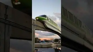 Epcot Monorail Golden Hour Walt Disney World
