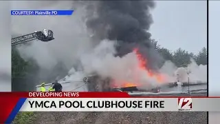 Crews battle 2-alarm fire at family pool club in Plainville