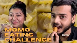 MOMO EATING CHALLENGE FT:- @_gogo2728 #zuvvykibakbak #vlog #couplevlog #funny #comedy 