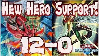 I Went 12-0 With The New Hero Support [Yu-Gi-Oh! Duel Links]