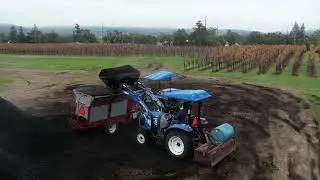 Vineyard Compost Spreading