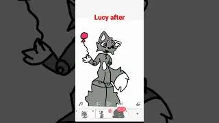 Lucy cat animatronic before and after